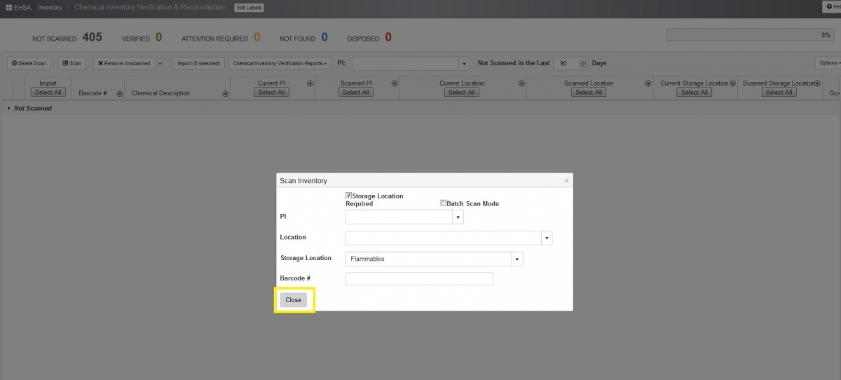 When you are done with your location, click on "close"